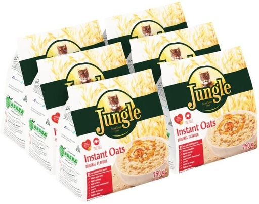 [CFEH4RTXMXBZXSHA] Jungle Instant Original Flavour Oats Pouch (6 x 750 g)