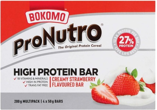 [CFEH26UVQ6HS3KAS] Pronutro High Protein Creamy Strawberry Flavoured Bar Box (50 g)