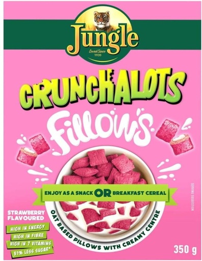 [CFEH26UKHKMZZFBE] Jungle Crunchalots Fillows Strawberry Flavour Box (6 x 350 g)