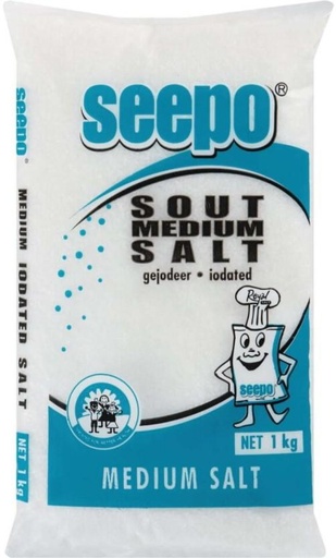 [SLTH223PY6YYZDTP] Seepo Sout Medium Iodized Salt (1 kg, Pack of 20)
