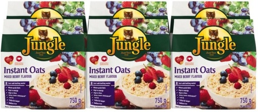 [CFEH4RTXWTRFHHQS] Jungle Instant Mixed Berry Oats Pouch (6 x 750 g)
