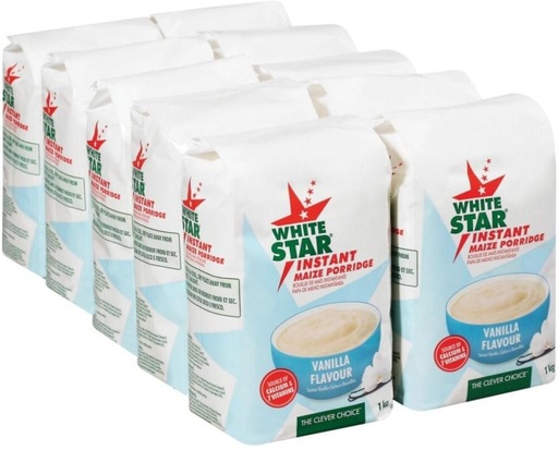[CFEH4RPQZCT7EN9C] White Star Instant Maize Vanilla Flavour Pouch (10 x 1 kg)