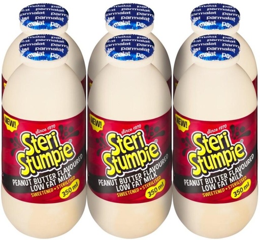 [MLKHFXJTZWEKKMZY] Steri Stumpie Flavoured Low Fat Milk, Peanut Butter Flavour (6 x 350 ml)