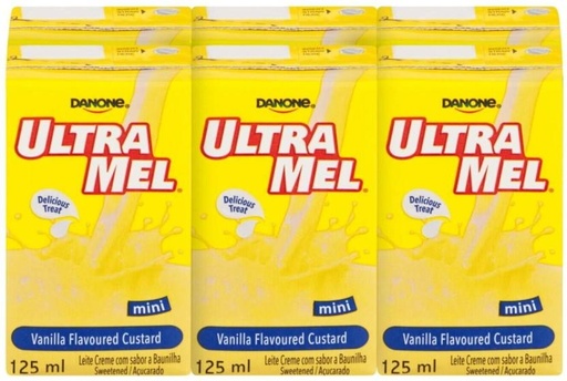 [BSSH7TH8YM5NJPFV] Danone Ultramel Custard Vanilla (Pack of 6 x 1 pieces)