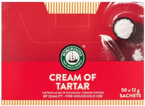 [BITHFQMMSWTYCVNR] Robertsons Cream of Tartar Cream of Tartar Powder (50 x 12 g)