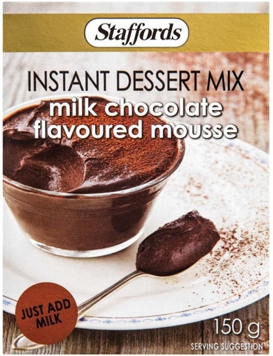 [BITHFQMQ6WHJDPM2] Staffords Instant Dessert Mix Milk Chocolate Flavoured Mousse Baking Paste (150 g)