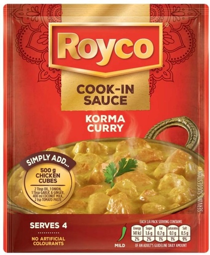 [SIEH4V6AGG3FHTZH] Royco Korma Curry Dry Cook In Sauce (50 g)
