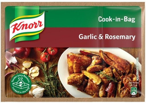 [RMLH4ZAHJYTMHB9H] Knorr Cook-in-Bag Garlic & Rosemary Sauce (35 g)