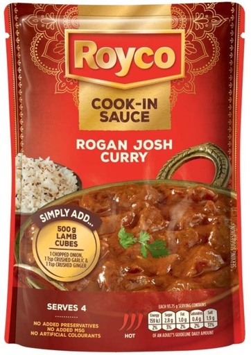 [SIEHFRZB52ZBGY6Y] Royco Wet Cook In Sauce Rogan Josh (500 g)