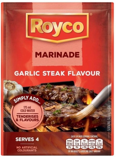 [SIEHFRZBSDMYUHZR] Royco Marinade Garlic Steak Flavour (40 g)