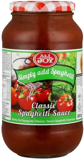 [SKPH26RQAUSRA6N7] All Joy Classic Spaghetti Sauce Sauce (820 g)