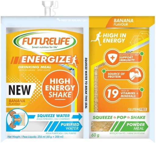 [ESMH7RHDBZANJQ2W] Futurelife Energizer Drinking Meal Energy Drink (Banana Flavoured, 260 g)
