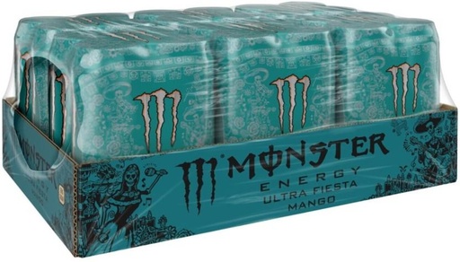 [ESMH26TWH97P3JUZ] Monster Zero Sugar Ultra Fiesta Mango Energy Drink (Mango Flavoured, 24 x 500 ml)