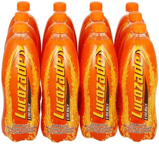 [ESMH26TWCYKYYAM4] Lucozade Orange Flavoured Sparkling Glucose Energy Drink (Orange Flavoured, 1 L)