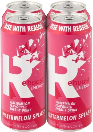 [ESMH7RHDGDJHR3VB] Reboost Energy Drink Energy Drink (Watermelon Splash Flavoured, 4 x 500 ml)