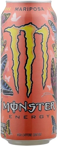 [ESMH7RHDK4X6GDDM] Monster Mariposa Energy Drink (Peach and Nectarine Flavoured, 500 ml)