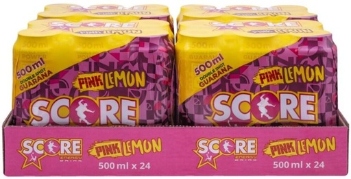 [ESMH26TWCDFAZREP] Score Pink Lemonade Flavoured Energy Drink (Pink Lemon Flavoured, 6 x 500 ml)