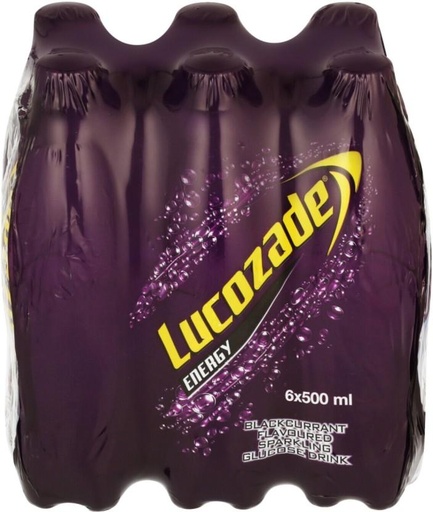 [ESMH26TW5VKZHYKC] Lucozade Sparkling Blackcurrant Flavoured Glucose Energy Drink (Blackcurrant Flavoured, 500 ml)