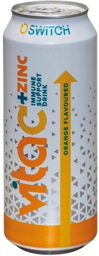 [ESMH9MDFQKKRMAAD] Switch Vitac + Zinc Immune Support Energy Drink (Orange Flavoured, 500 ml)