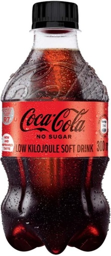 [ADKHYRH8W65Q7QZG] Coca-Cola No Sugar Low Kilojoule Soft Drink (24 x 300 ml)