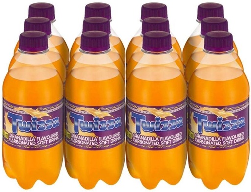 [ADKH4QPZFDWQSPZS] Twizza Granadilla Flavoured Carbonated Soft Drink (12 x 330 ml)