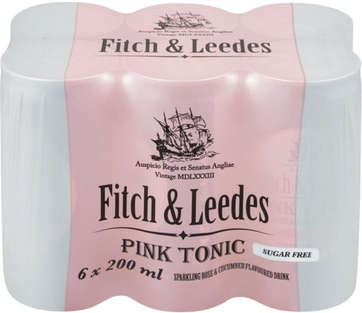 [ADKHYRH8GPRSRHNU] Fitch & Leedes Sparkling Rose and Cucumber Flavoured Drink (6 x 200 ml)