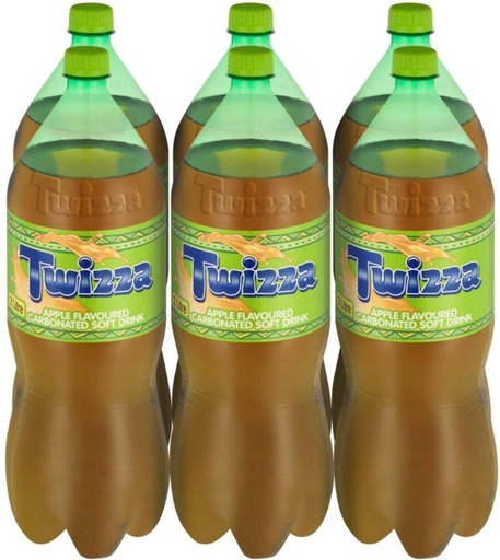 [ADKH4QPZ2ZMFBR2J] Twizza Apple Flavoured Carbonated Soft Drink (6 x 2 L)