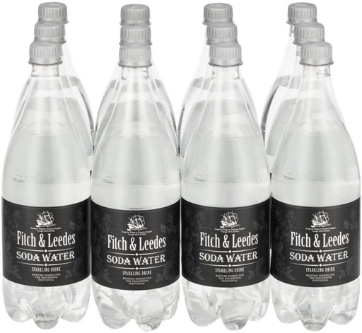 [ADKHYRH832MXSZR2] Fitch & Leedes Soda Water (12 x 1 L)