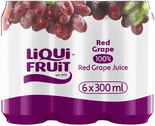 [DKJH26TUUKGSATZH] Liqui Fruit 100% Red Grape Juice (6 x 300 ml)