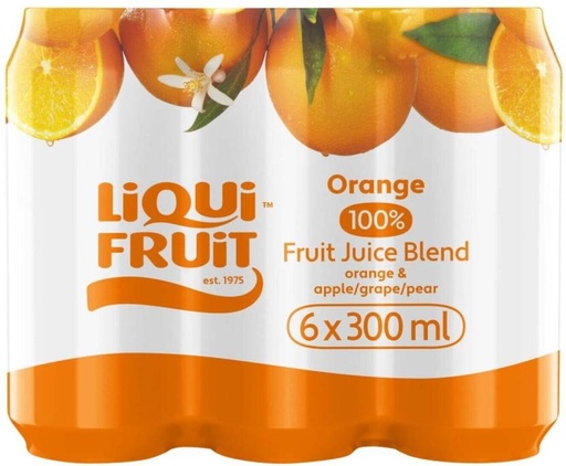 [DKJH26TUJYUB5FVN] Liqui Fruit Orange 100% Fruit Juice Blend (6 x 300 ml)
