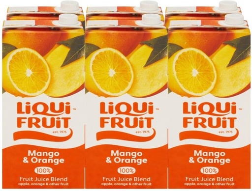 [DKJH26TUMCYZZHNW] Liqui Fruit Mango & Orange 100% Fruit Juice Blend (6 x 2 L)