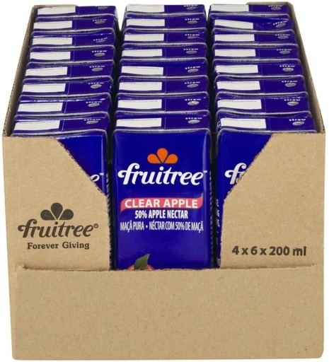 [DKJHFRU4TVFHX69Y] Fruitree Clear Apple Nectar (24 x 200 ml)