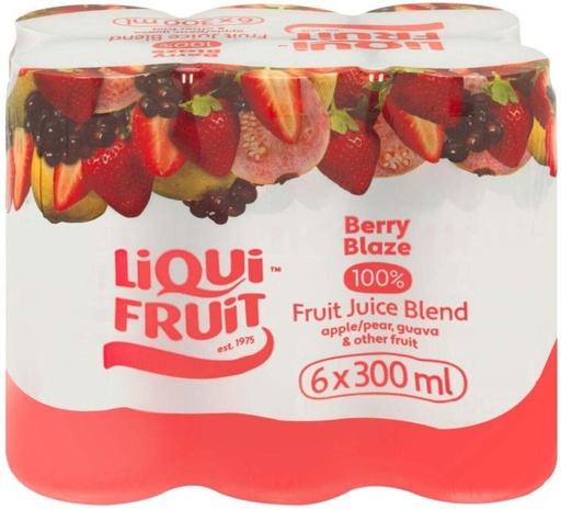[DKJH26TU3NUHGTQR] Liqui Fruit Berry Blaze 100% Fruit Juice Blend (6 x 300 ml)