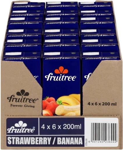 [DKJH26TJSHKZEBWG] Fruitree Strawberry & Banana Fruit Nectar Blend (24 x 200 ml)