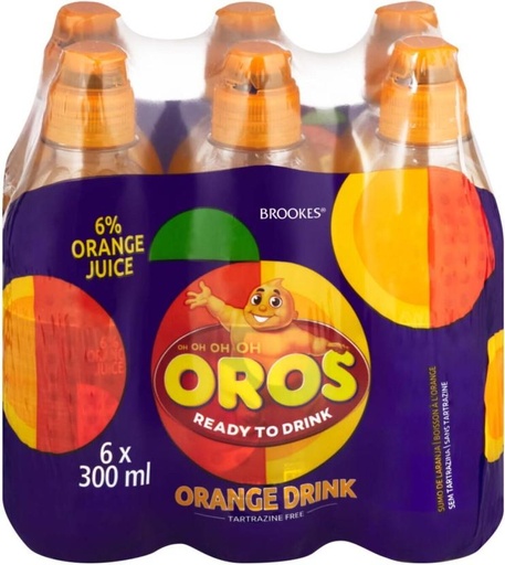 [DKJH26TXT9RUP9GF] Oros Orange Drink (6 x 300 ml)