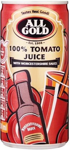 [DKJH3YGYGE4YQZGP] All Gold 100% Tomato Juice With Worcestershire Sauce (6 x 200 ml)