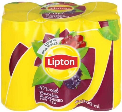 [DKJH26TUV27UG96E] Lipton Mixed Berries Flavoured Ice Tea (6 x 300 ml)