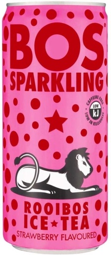 [DKJH26TJZST6VYZ2] Bos Sparkling Strawberry Flavoured Rooibos Iced Tea (24 x 300 ml)