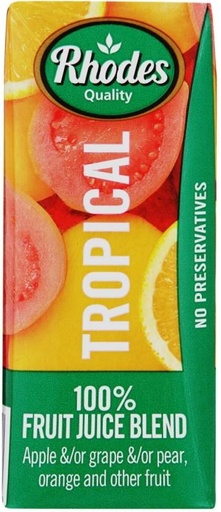 [DKJHFRU9JCSYDX7V] Rhodes Tropical 100% Fruit Juice Blend (200 ml)