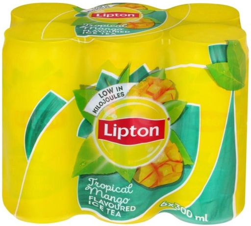 [DKJH26TJYXQK2GT4] Lipton Tropical Mango Flavoured Iced Tea (6 x 300 ml)