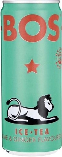 [DKJH26TJ3TG6X7KG] Bos Lime & Ginger Flavoured Rooibos Iced Tea (24 x 300 ml)