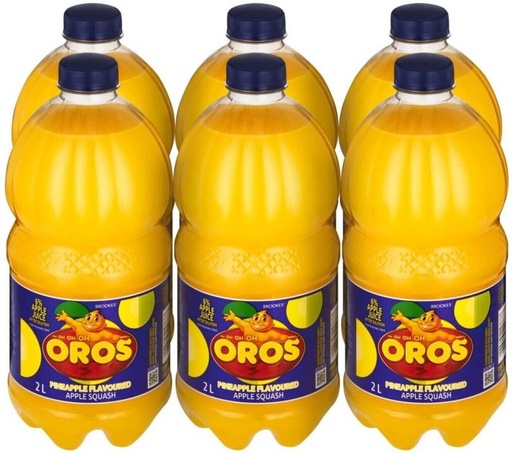 [CNTH26UQUJHZZAAU] Brookes Oros Pineapple Flavoured Apple Squash (2 L, Pack of 6)
