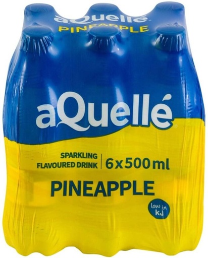 [WERHFQSKAUNDUZDY] aQuelle Sparkling Pineapple Flavoured Water (6 x 500 ml)