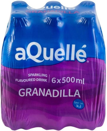 [WERHFQSKK2SZTM5M] aQuelle Sparkling Granadilla Flavoured Water (6 x 500 ml)