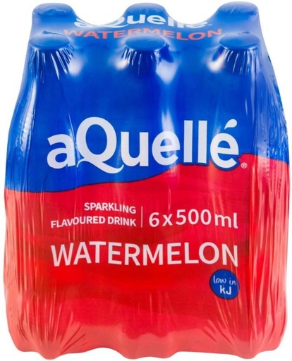 [WERHFQSKUSTZMSUN] aQuelle Sparkling Watermelon Flavoured Water (6 x 500 ml)