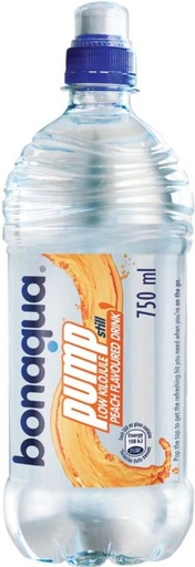 [WERH4VYMHZEHDH64] Bonaqua Pump Still Low Kilojule Peach Flavoured Water (1 x 750 ml)
