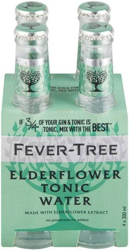 [WERH9MENPXZYVSBC] Fever Tree Elderflower Tonic Water (4 x 200 ml)