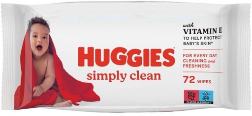 [WPEH4ZRFZ3ZSWHFY] Huggies Simply Clean (Pack of 1, 72 Wipes per Pack)