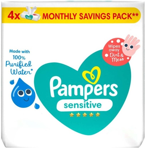 [WPEHFXNXHUUVWPBY] Pampers Sensitive (Pack of 1, 224 Wipes per Pack)