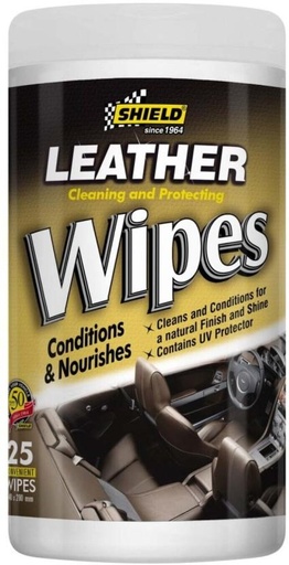[WPEHFXNZGUHKKZBW] Shield Leather Cleaning & Protecting (Pack of 1, 20 Wipes per Pack)